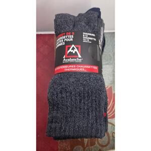 AVALANCHE Men Ultimate Thermal Crew Socks Shoe Size 8-12 Pack Of 5 Gray Blue